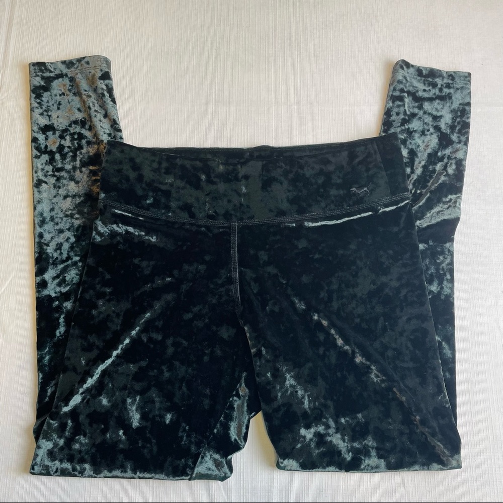 PINK Victoria's Secret Black Velvet Legging